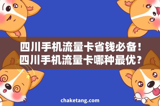 四川手机流量卡省钱必备！四川手机流量卡哪种最优？