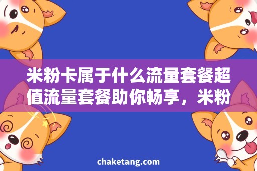米粉卡属于什么流量套餐超值流量套餐助你畅享，米粉卡入网须知
