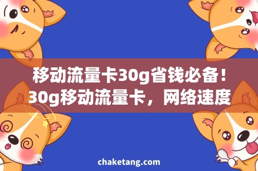 移动流量卡30g省钱必备！30g移动流量卡，网络速度超快，随时随地畅享网络