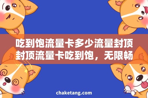 吃到饱流量卡多少流量封顶封顶流量卡吃到饱，无限畅享网络空间！