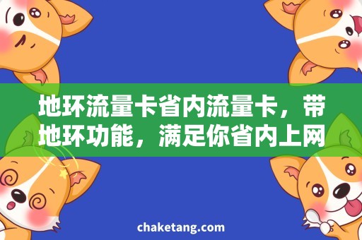 地环流量卡省内流量卡，带地环功能，满足你省内上网需求
