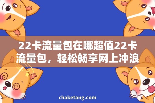 22卡流量包在哪超值22卡流量包，轻松畅享网上冲浪！