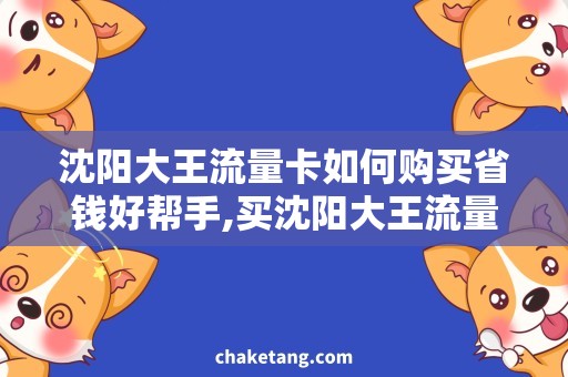 沈阳大王流量卡如何购买省钱好帮手,买沈阳大王流量卡的攻略