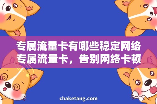 专属流量卡有哪些稳定网络专属流量卡，告别网络卡顿！