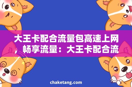 大王卡配合流量包高速上网，畅享流量：大王卡配合流量包使用攻略