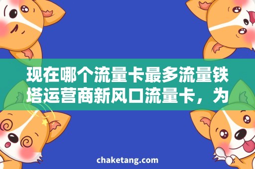 现在哪个流量卡最多流量铁塔运营商新风口流量卡，为您省钱解忧