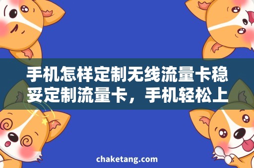 手机怎样定制无线流量卡稳妥定制流量卡，手机轻松上网
