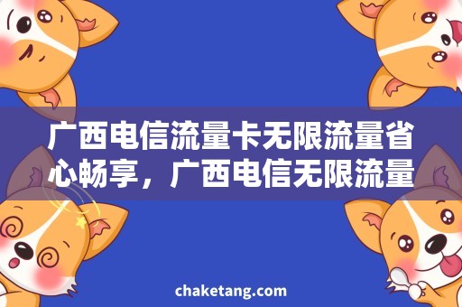 广西电信流量卡无限流量省心畅享，广西电信无限流量卡带给你极速上网体验