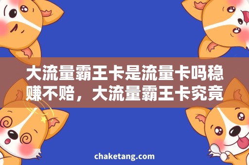 大流量霸王卡是流量卡吗稳赚不赔，大流量霸王卡究竟能不能当流量卡用？