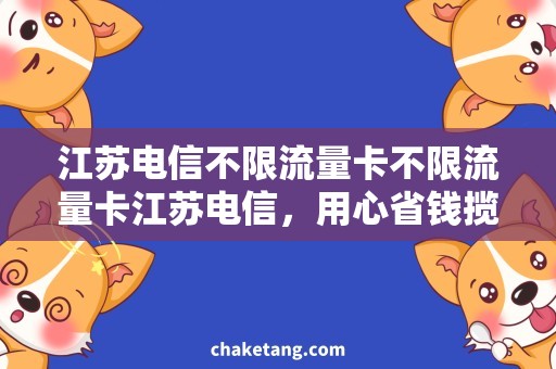江苏电信不限流量卡不限流量卡江苏电信，用心省钱揽尽无限流量大世界