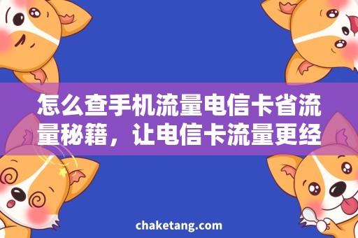 怎么查手机流量电信卡省流量秘籍，让电信卡流量更经济实惠
