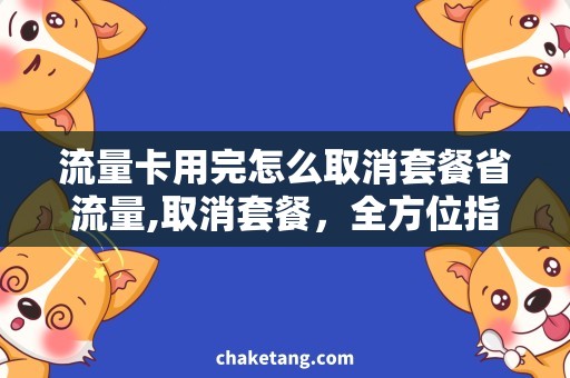 流量卡用完怎么取消套餐省流量,取消套餐，全方位指南
