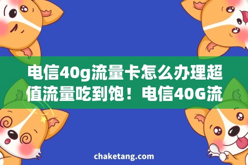 电信40g流量卡怎么办理超值流量吃到饱！电信40G流量卡办理攻略