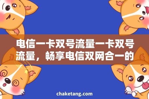 电信一卡双号流量一卡双号流量，畅享电信双网合一的高速网络