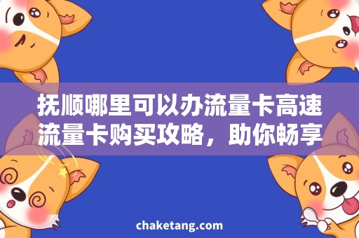抚顺哪里可以办流量卡高速流量卡购买攻略，助你畅享网络去处！