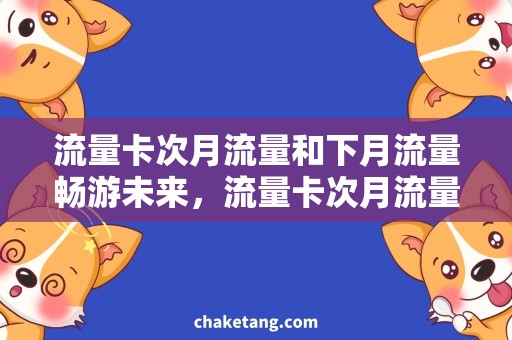 流量卡次月流量和下月流量畅游未来，流量卡次月流量大揭秘！