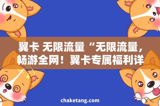 翼卡 无限流量“无限流量，畅游全网！翼卡专属福利详细说明”