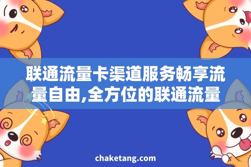 联通流量卡渠道服务畅享流量自由,全方位的联通流量卡渠道服务