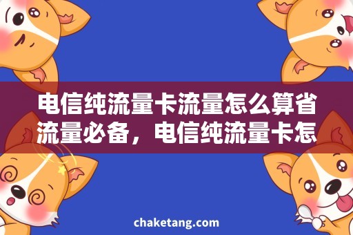 电信纯流量卡流量怎么算省流量必备，电信纯流量卡怎么算？
