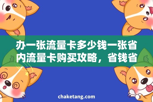 办一张流量卡多少钱一张省内流量卡购买攻略，省钱省心必看！