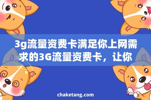 3g流量资费卡满足你上网需求的3G流量资费卡，让你畅游无忧！