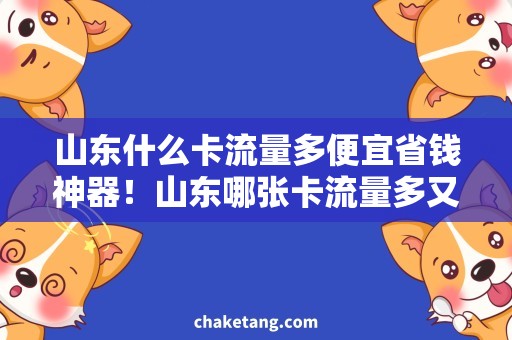 山东什么卡流量多便宜省钱神器！山东哪张卡流量多又便宜？