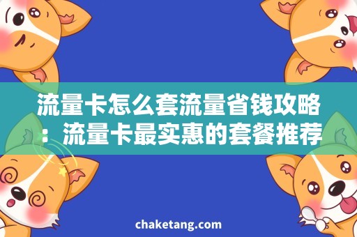 流量卡怎么套流量省钱攻略：流量卡最实惠的套餐推荐