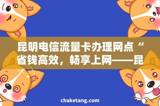 昆明电信流量卡办理网点“省钱高效，畅享上网——昆明电信流量卡办理攻略”