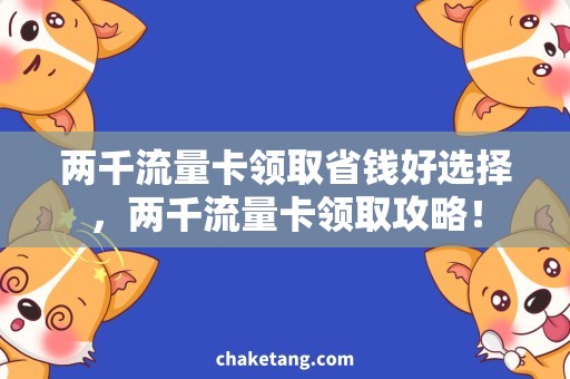 两千流量卡领取省钱好选择，两千流量卡领取攻略！