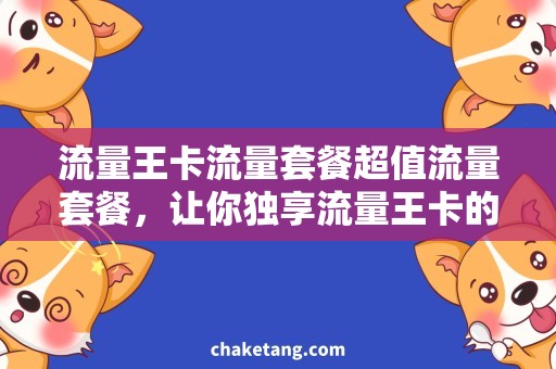 流量王卡流量套餐超值流量套餐，让你独享流量王卡的无限畅游