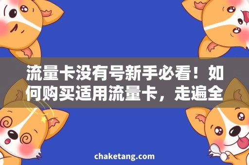 流量卡没有号新手必看！如何购买适用流量卡，走遍全国通畅无阻