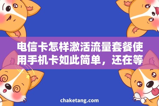 电信卡怎样激活流量套餐使用手机卡如此简单，还在等什么？！