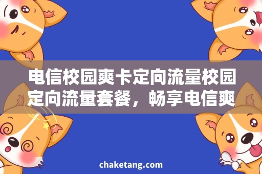 电信校园爽卡定向流量校园定向流量套餐，畅享电信爽卡福利