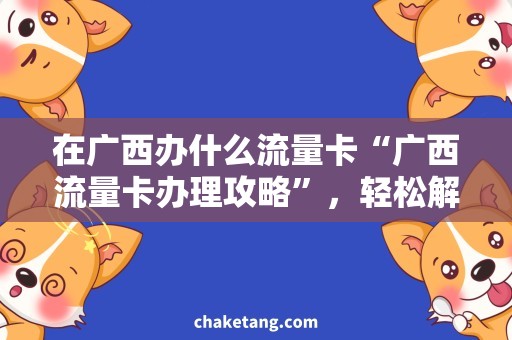 在广西办什么流量卡“广西流量卡办理攻略”，轻松解决你的流量问题