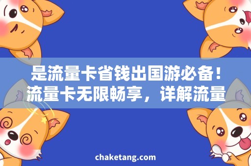 是流量卡省钱出国游必备！流量卡无限畅享，详解流量卡套餐和购买攻略