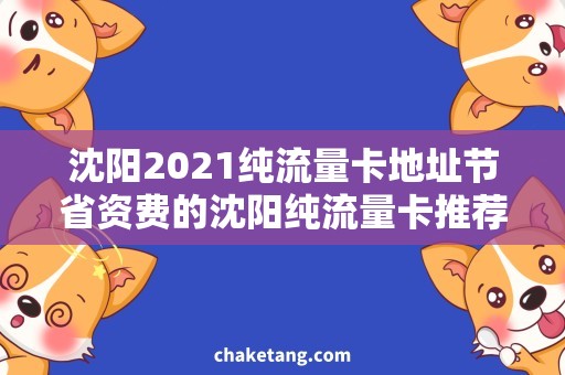 沈阳2021纯流量卡地址节省资费的沈阳纯流量卡推荐，附地址