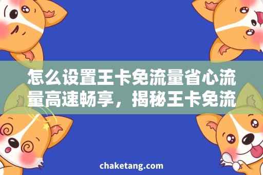 怎么设置王卡免流量省心流量高速畅享，揭秘王卡免流量设置方法