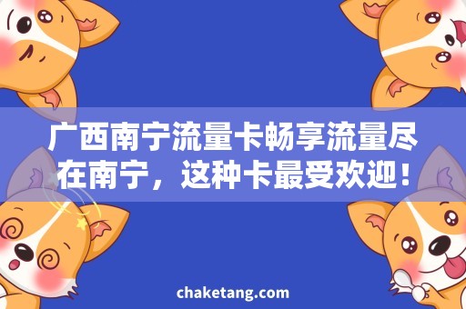 广西南宁流量卡畅享流量尽在南宁，这种卡最受欢迎！