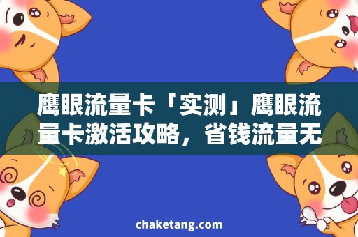 鹰眼流量卡「实测」鹰眼流量卡激活攻略，省钱流量无限畅玩！