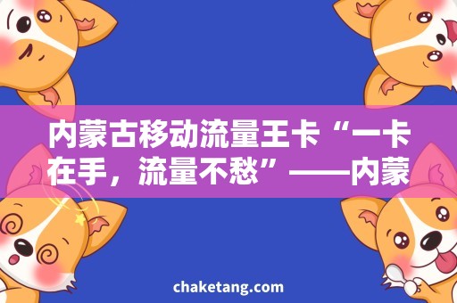 内蒙古移动流量王卡“一卡在手，流量不愁”——内蒙古移动流量王卡需求解析