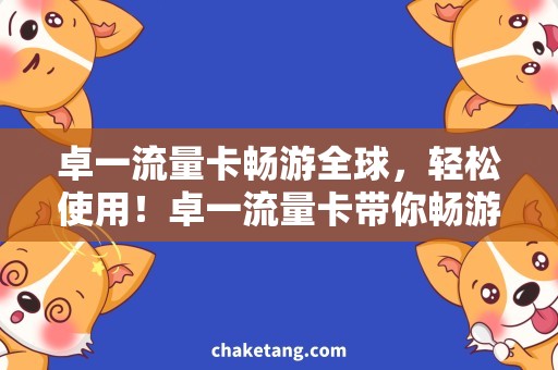 卓一流量卡畅游全球，轻松使用！卓一流量卡带你畅游世界