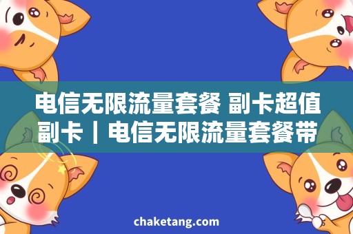 电信无限流量套餐 副卡超值副卡｜电信无限流量套餐带你省钱又安心