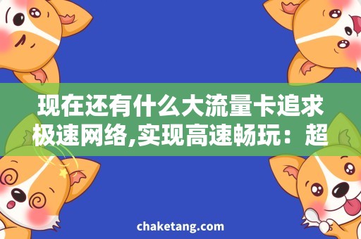 现在还有什么大流量卡追求极速网络,实现高速畅玩：超大流量卡推荐