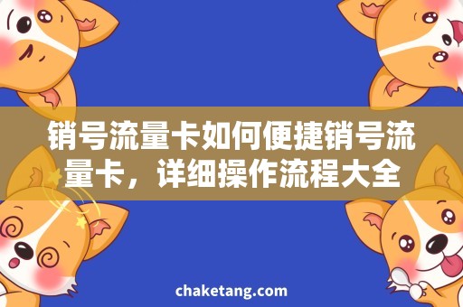 销号流量卡如何便捷销号流量卡，详细操作流程大全