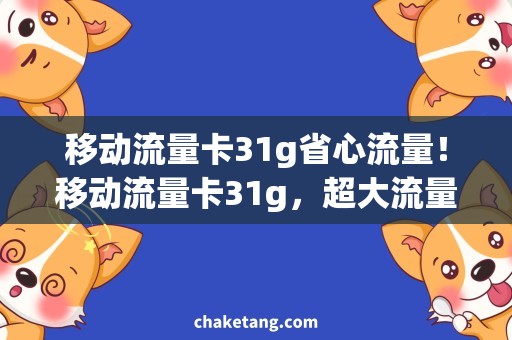 移动流量卡31g省心流量！移动流量卡31g，超大流量给你更畅快的上网体验！