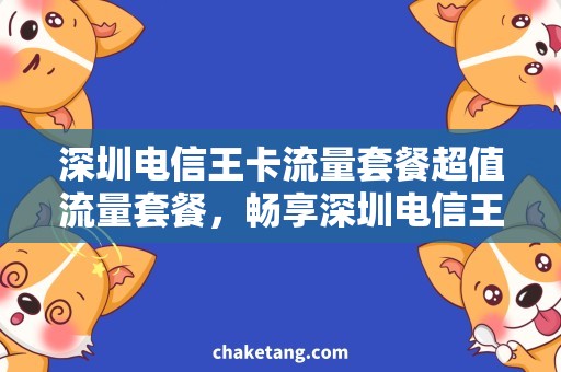 深圳电信王卡流量套餐超值流量套餐，畅享深圳电信王卡的上网快感