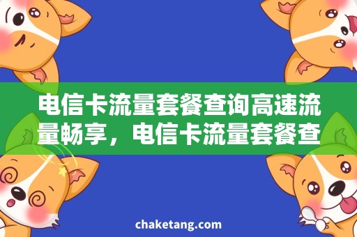 电信卡流量套餐查询高速流量畅享，电信卡流量套餐查询全攻略
