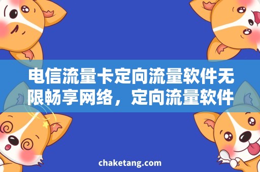 电信流量卡定向流量软件无限畅享网络，定向流量软件助力电信流量卡