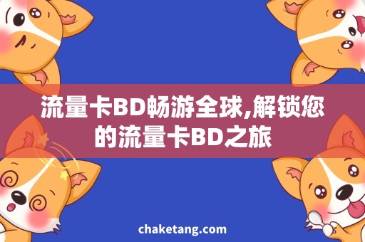 流量卡BD畅游全球,解锁您的流量卡BD之旅