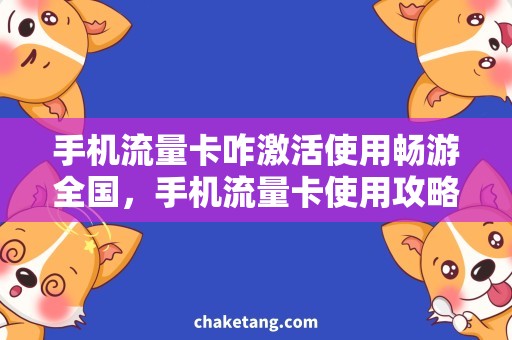手机流量卡咋激活使用畅游全国，手机流量卡使用攻略！